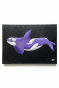 “Void Surfer” Orca Painting by KT Acrylic Paint on Canvas Panel 5x7