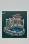 “Frog Pond” by KT Acrylic Paint on Canvas Panel 4x4